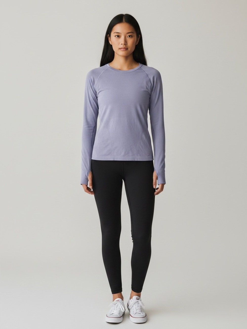 Athleta Light Purple Long-Sleeve Women's Performance Top M